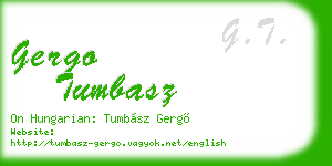 gergo tumbasz business card